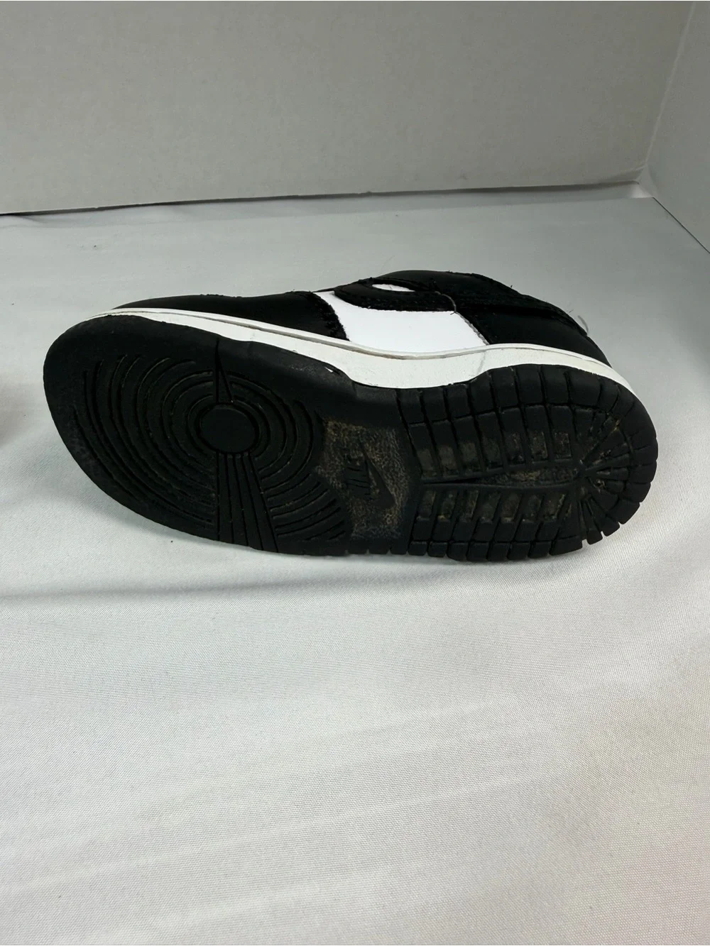 Nike Dunk Low Toddler Size 6C Black White Panda Leather Shoes Sneakers - Picture 7 of 9